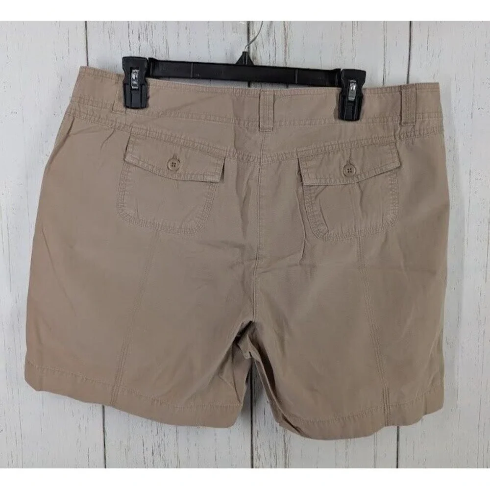 Vanheusen Size 14 Tan 100% Cotton‎ Womens Casual Outdoor Summer Shorts